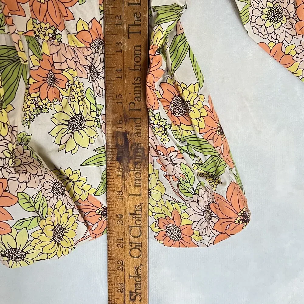 J Crew Smocked Top 14 Zinnia Floral Square Neck Peasant Cottagecore